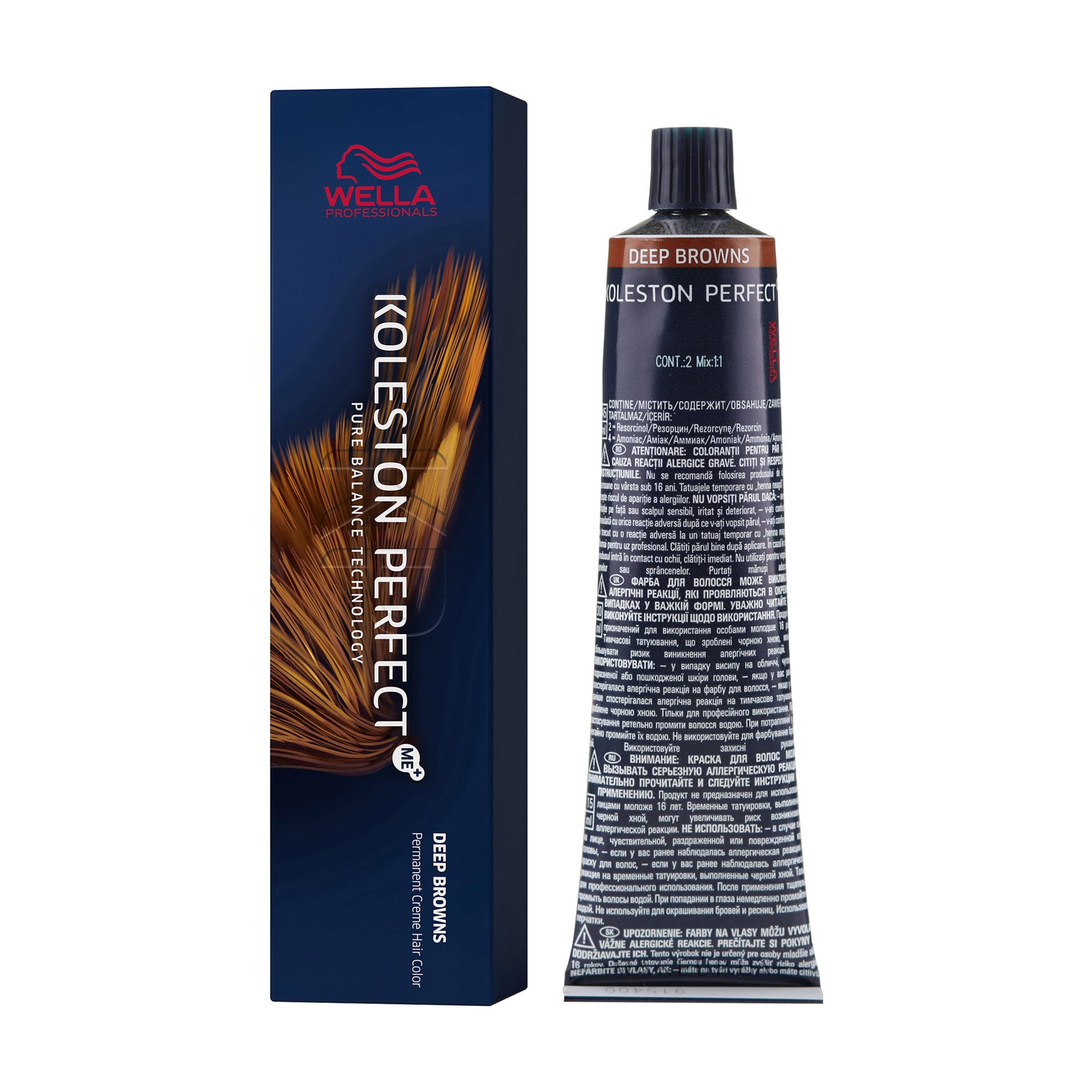 Уцінка! Стійка крем-фарба для волосся Wella Professionals Koleston Perfect Deep Browns, 5/7-світло-коричневий брюнет, 60 мл